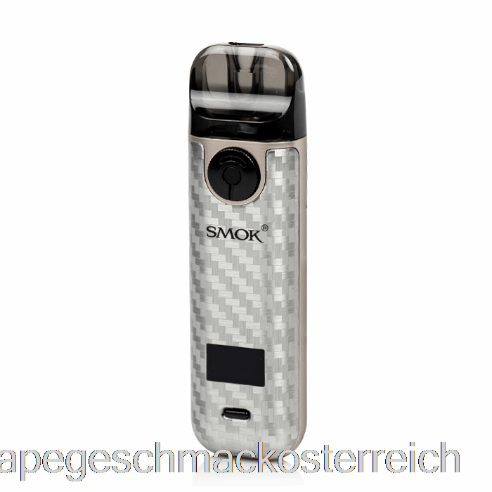 Smok Novo 4 25W Pod Kit Silber Kohlefaser Vape Geschmack